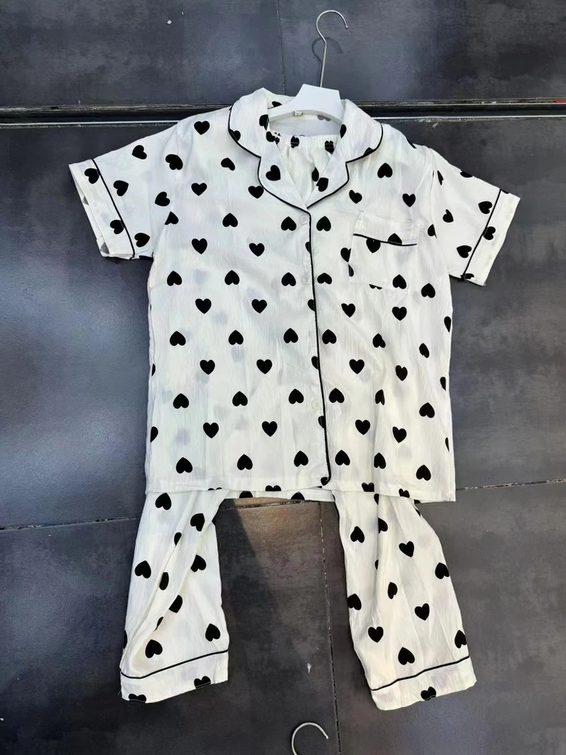 舒适翻领 三件套睡衣女夏季新款可爱卡通米奇家居