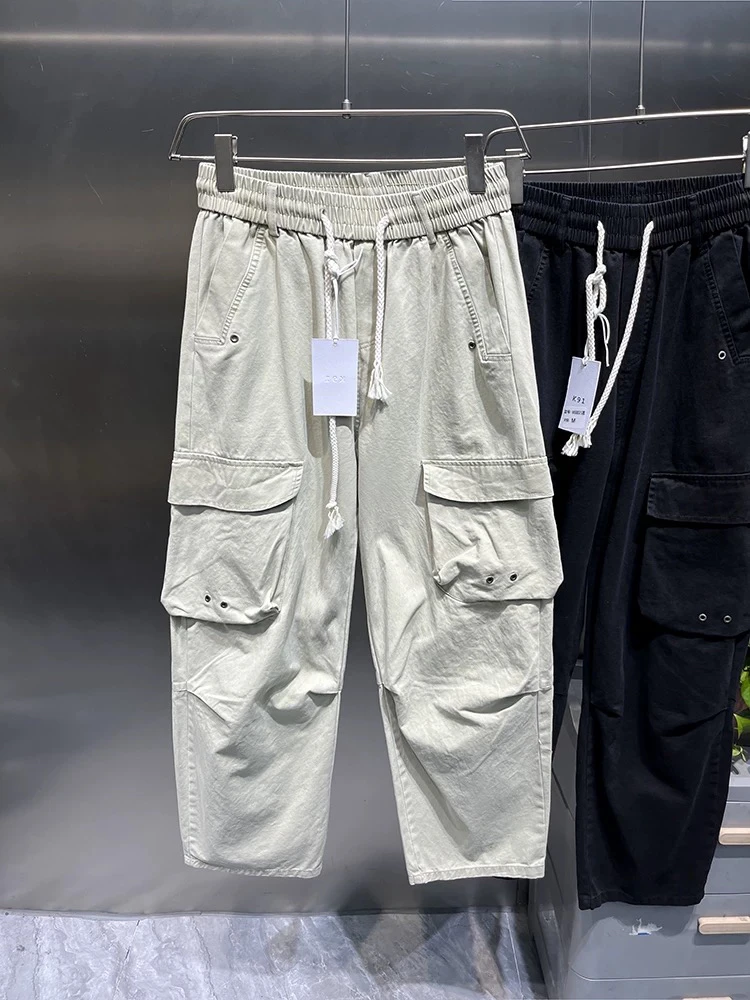 春季新款百搭休闲工装直筒裤