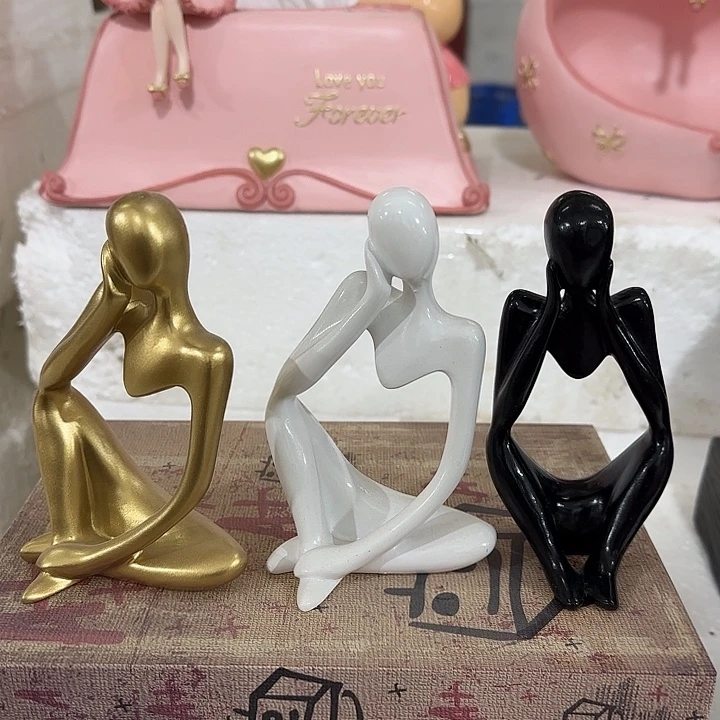 树脂艺术小人12公分三件套