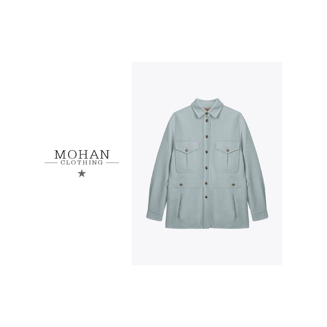 CLOTHING/墨含高奢时尚潮流气质优雅舒适百搭毛呢外套CO20198