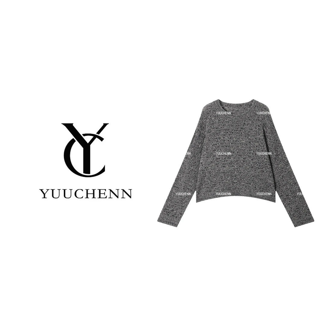 YUUCHENN 圆领毛针织衫女休闲时尚套头上衣JYY-C175