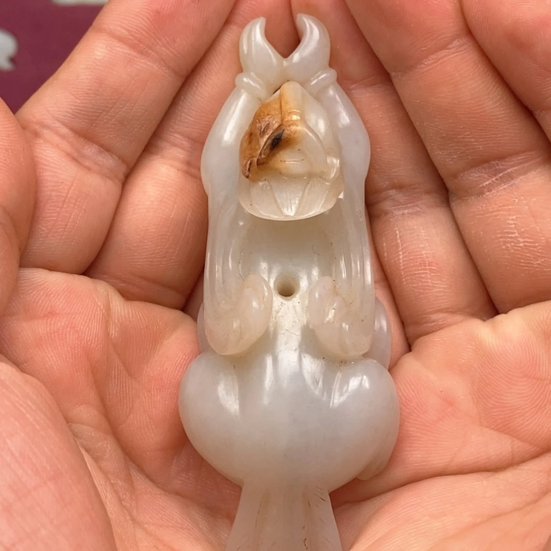 和田玉挂件未镶嵌余**涂