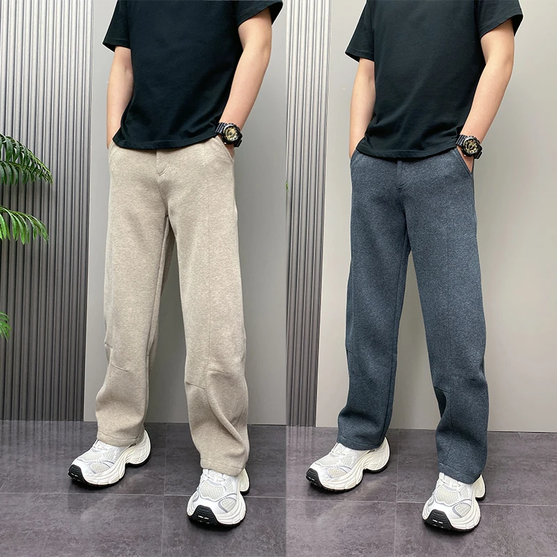 2025新款男士休闲裤秋冬款潮流百搭宽松直筒长裤子男款运动卫裤