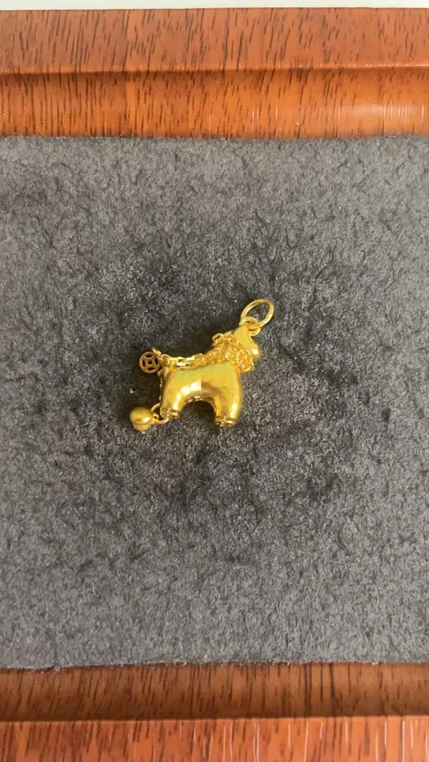 足金999 古法工艺马上有钱吊坠