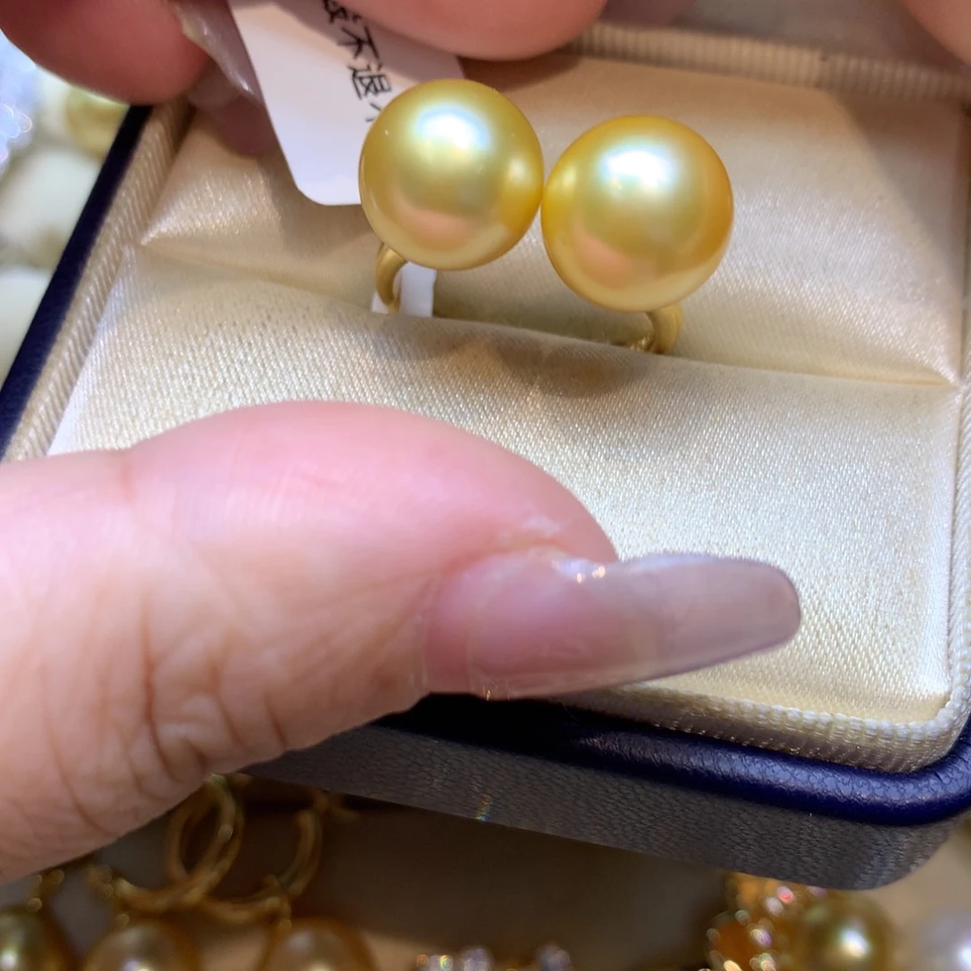 银S925镶嵌戒指海水珍珠