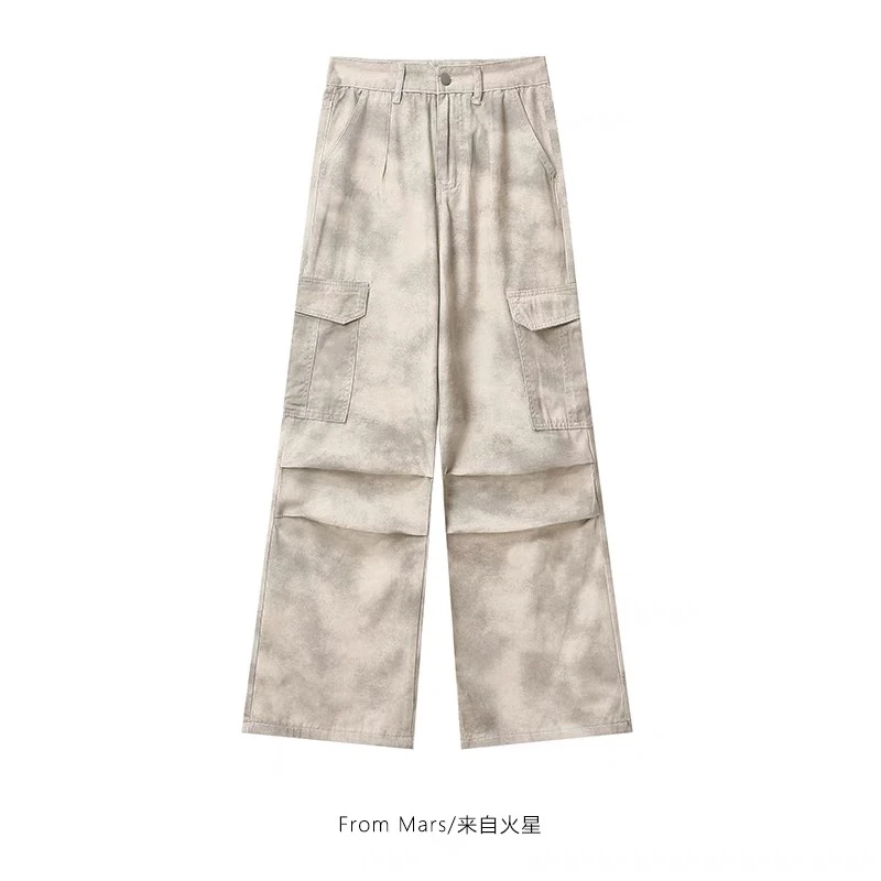 美式潮流高街褶皱工装裤5526