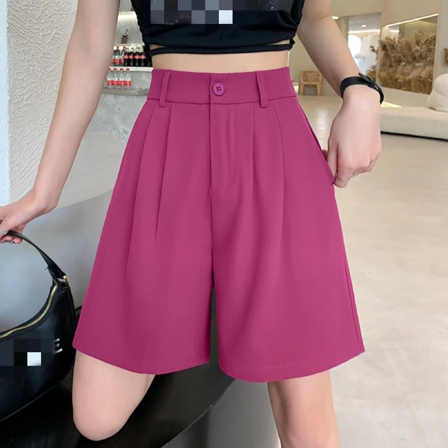 A4889夏季韩系薄款透气舒适西装短裤五分裤中裤