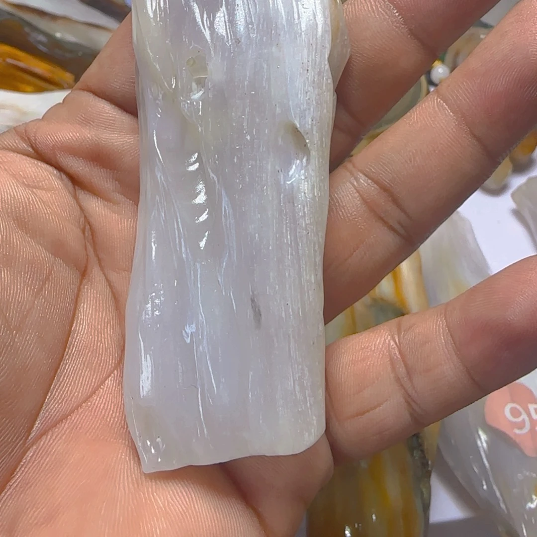 硅化玉未镶嵌手把