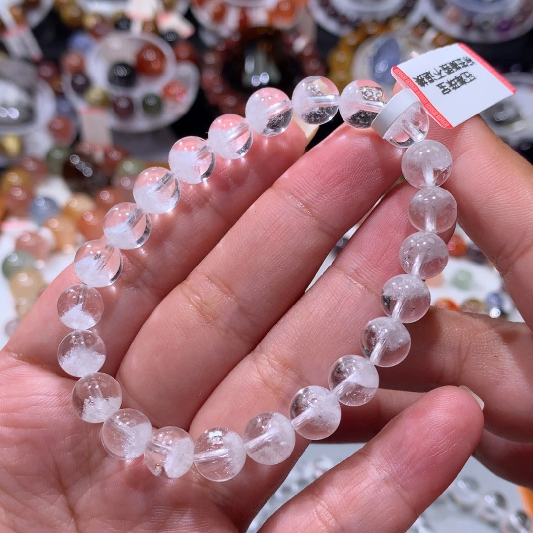 未镶嵌手链水晶白幽灵金字塔手链8