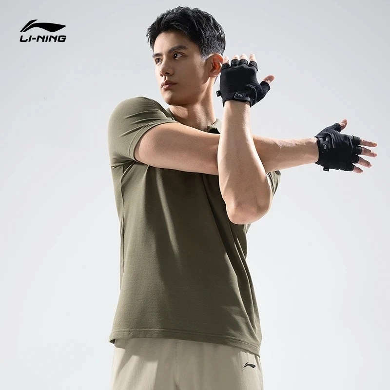 李宁健身系列运动舒适休闲透气时尚男子短袖POLO衫APLU117