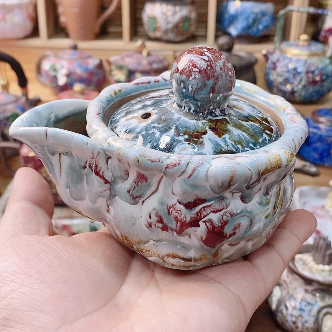 粗陶志野柴烧茶具