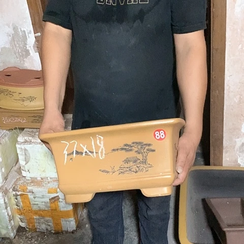 紫砂花盆手工制作
