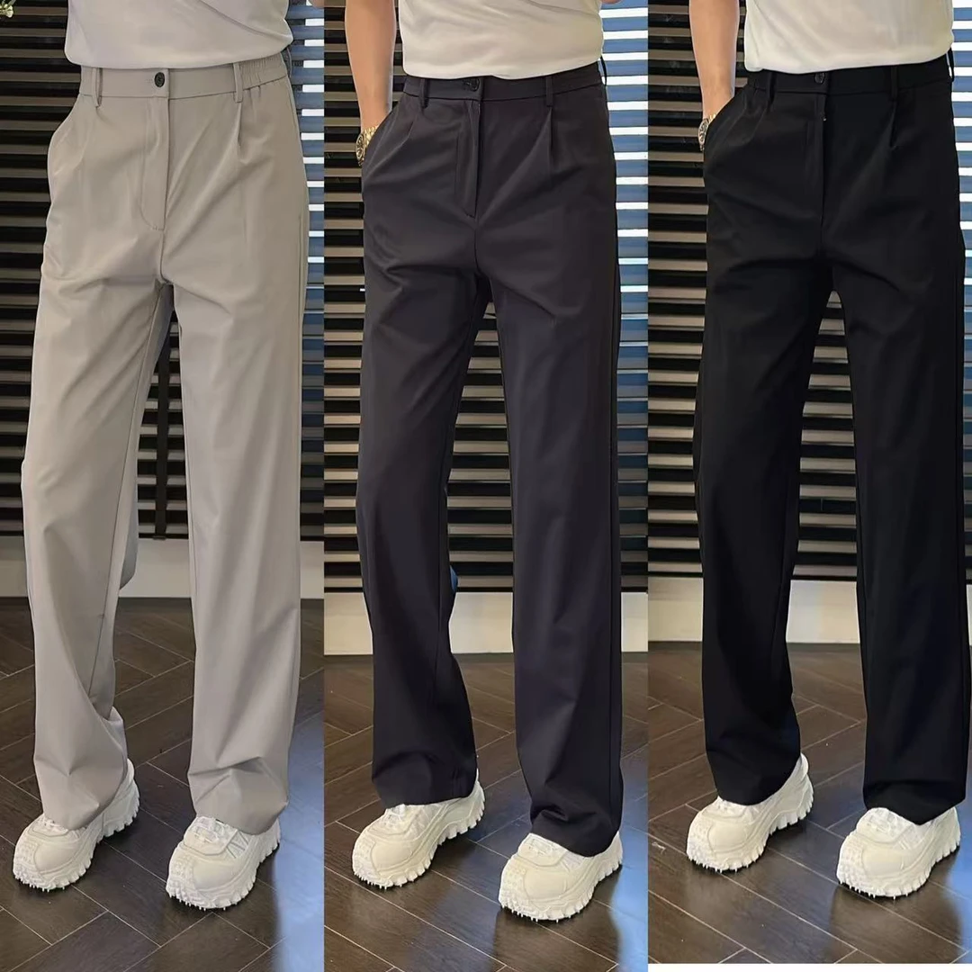 東•Dongzi 高品质宽松直筒裤简约净奢风休闲时尚垂感百搭西裤6813