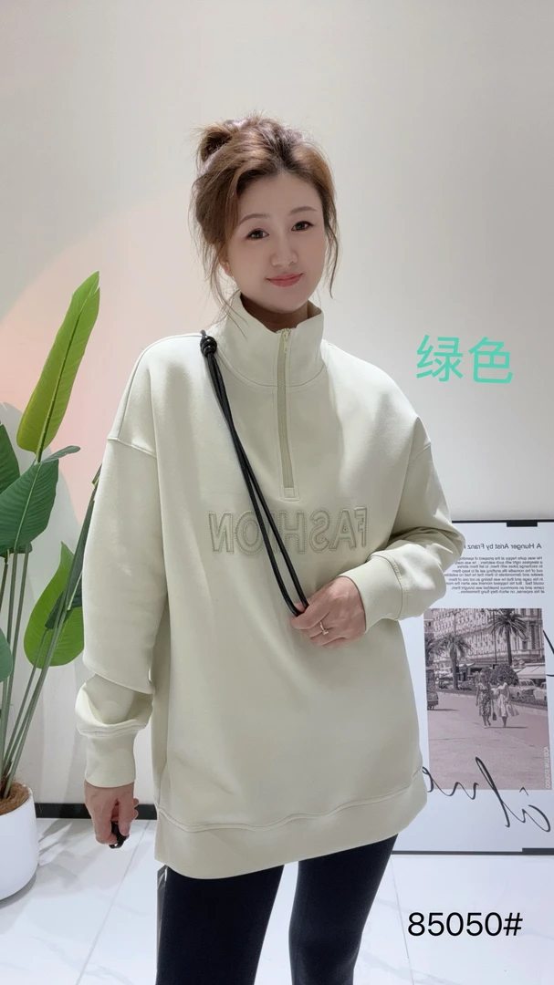 85050金影奇大码女装春季休闲大码帽衫