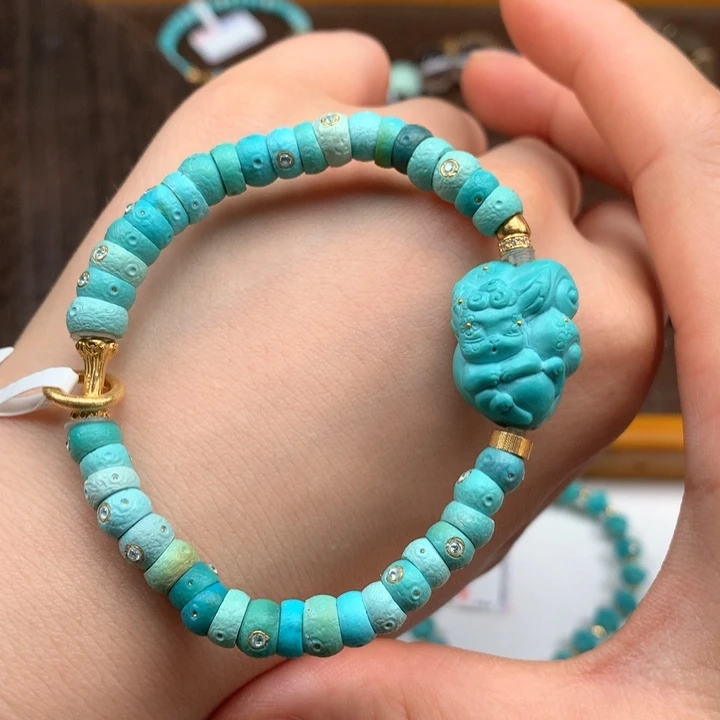 绿松石18K金镶嵌绿松石