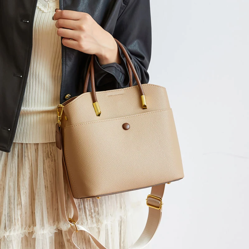 水桶包新款时尚简约包包女高品质大容量女士单肩包上班通勤手提包