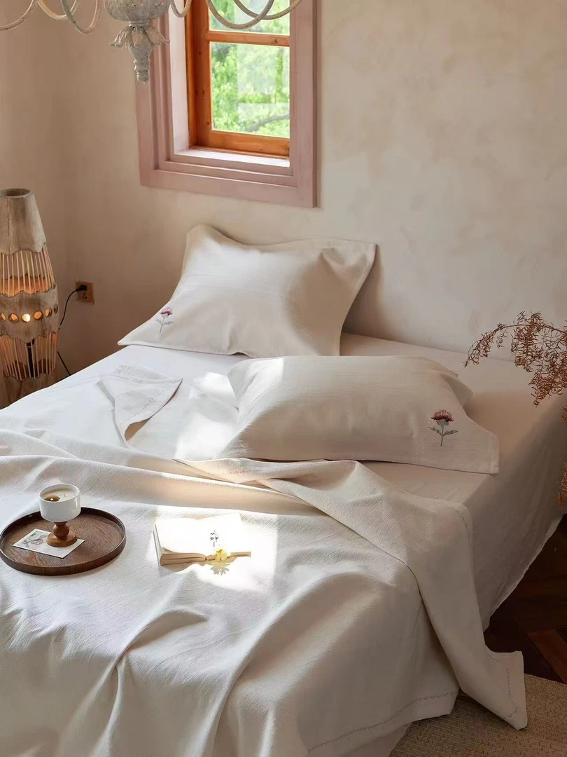 床盖毯【天株】2x2.3米 高端纱布双人轻奢四季可铺可盖多功能盖毯