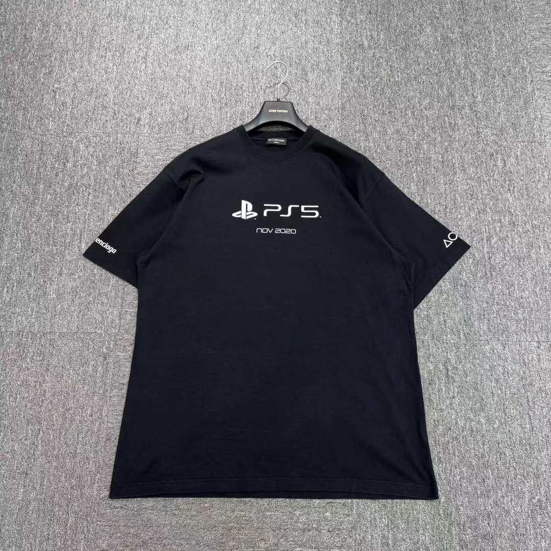 99新 Balenciaga/巴黎世家 Ps5联名印花短袖/M码/编码15682