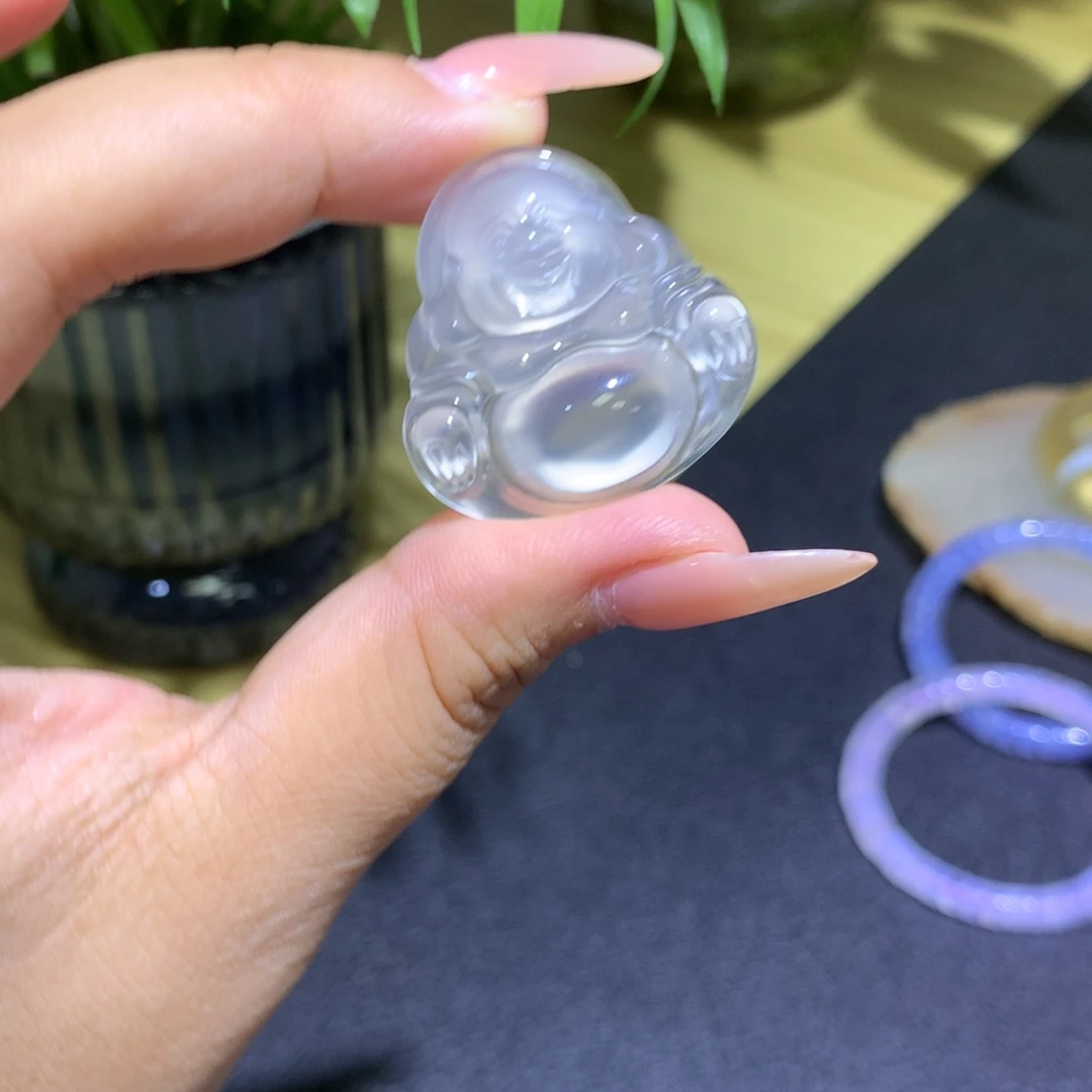 手镯玛瑙/玉髓未镶嵌白冰佛公