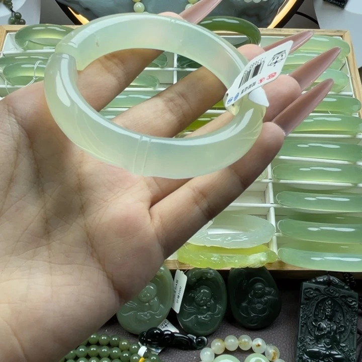 田***蛇纹石玉合金手镯