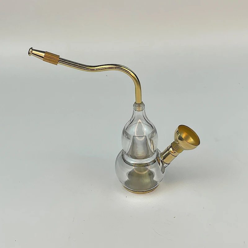 老式复古水过滤葫芦烟嘴亚克力透明铜合金粗支两用