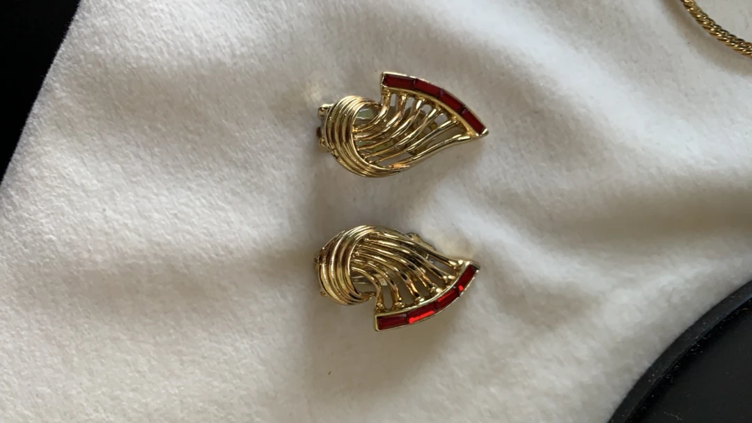 合金耳饰 中古合集乱拍不发耳夹精致轻奢金色复古时尚