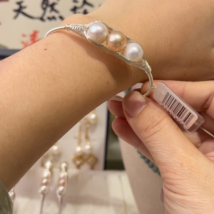 淡水珍珠手绳合金