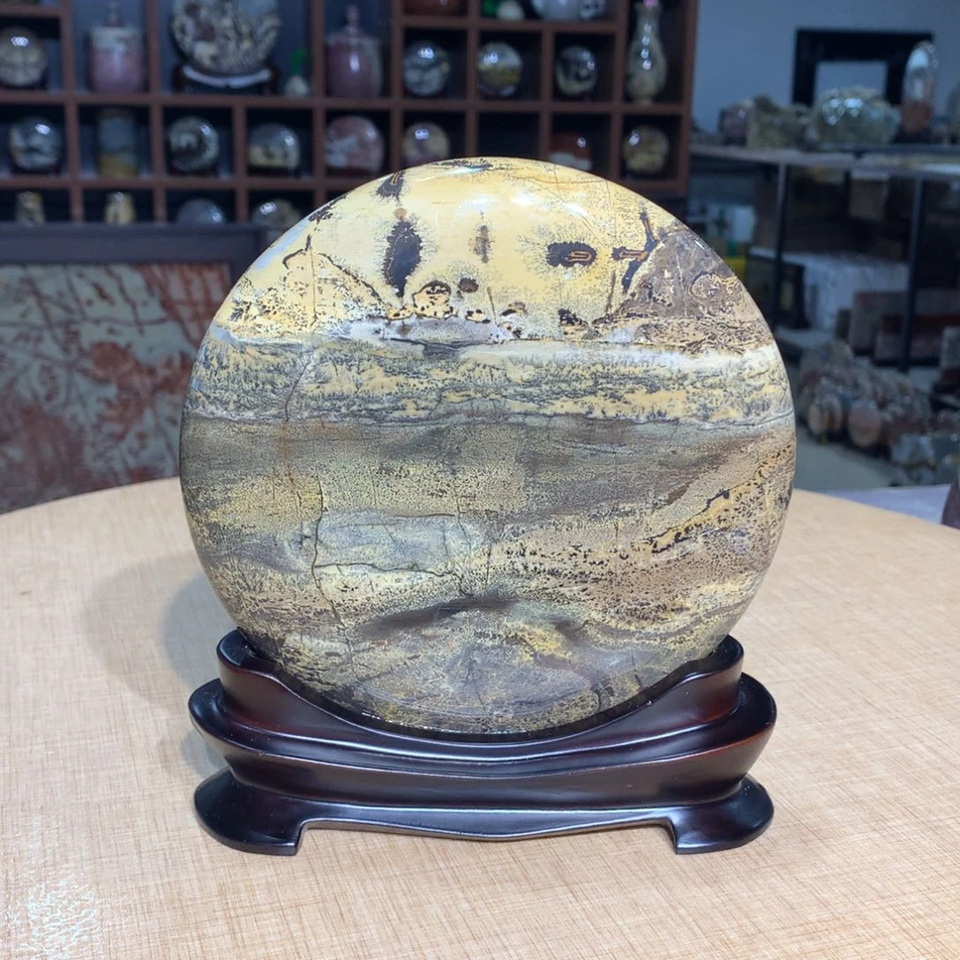 紫砂广西国画石摆件，收藏观赏