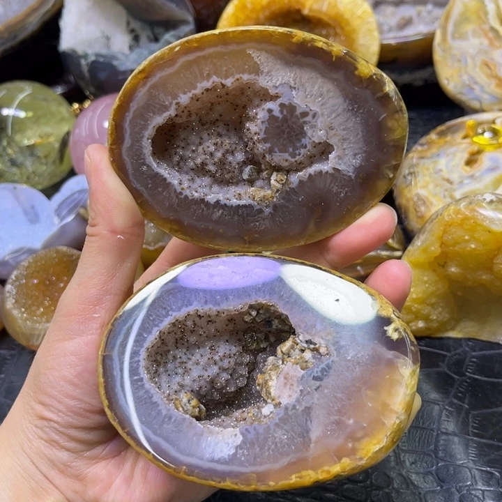 未镶嵌发饰水晶奇石粉软盆