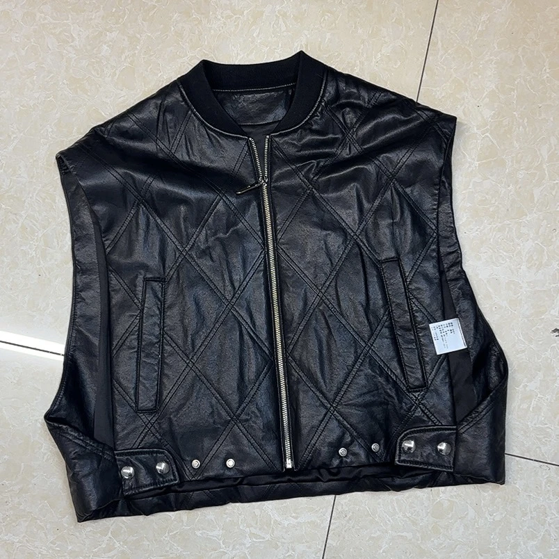 福利品真皮绵羊皮加棉马甲皮衣外套