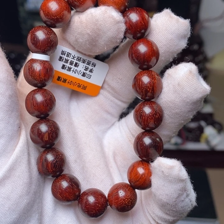 小叶紫檀手串/手链原汁原味1.2cm 高油密老料 特价