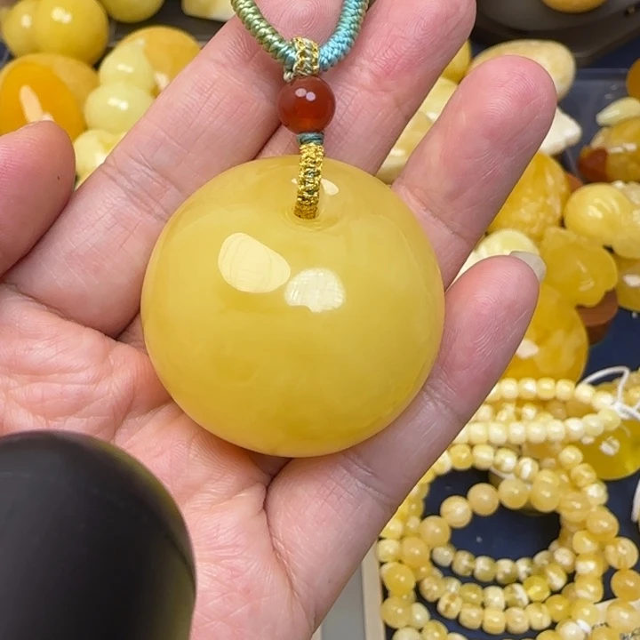 喵***咪蜜蜡颈饰未镶嵌天然蜜蜡