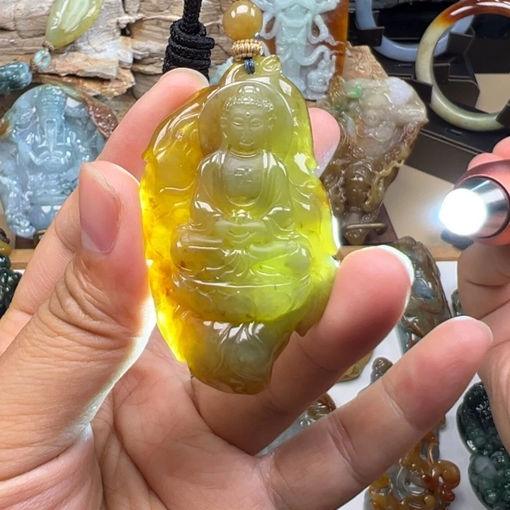 颈饰未镶嵌翡翠阿弥陀佛