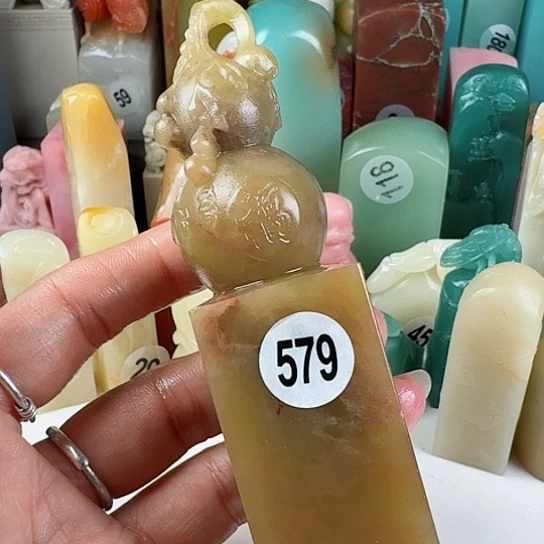 寿山石印石天*印石章料…..