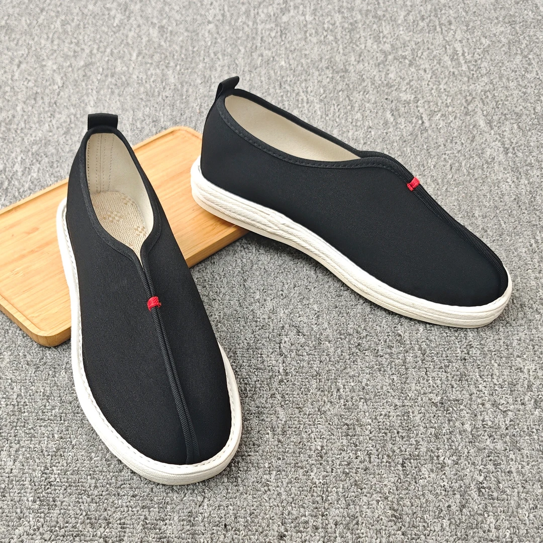 夏季透气手工老北京千层底布鞋开车方便舒适软底圆口中式复古僧鞋