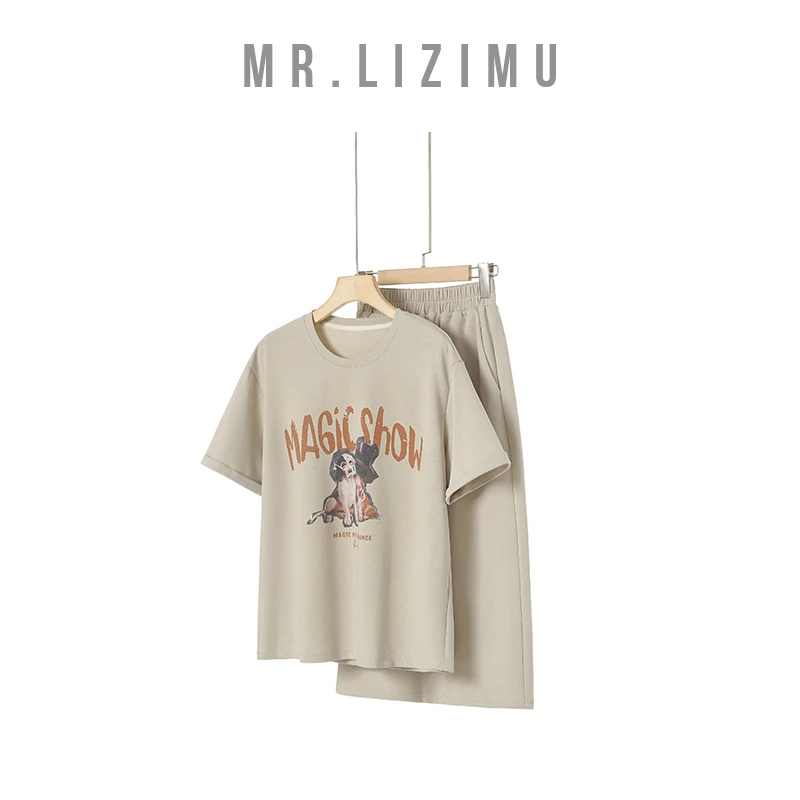 李子木先生女装禅意仙气飘飘短袖T恤半身裙时尚套装2025新款套装