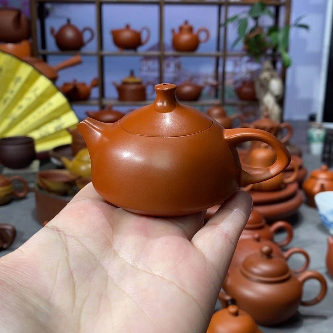 紫砂茶壶吴炫杰朱泥小玉兔65c