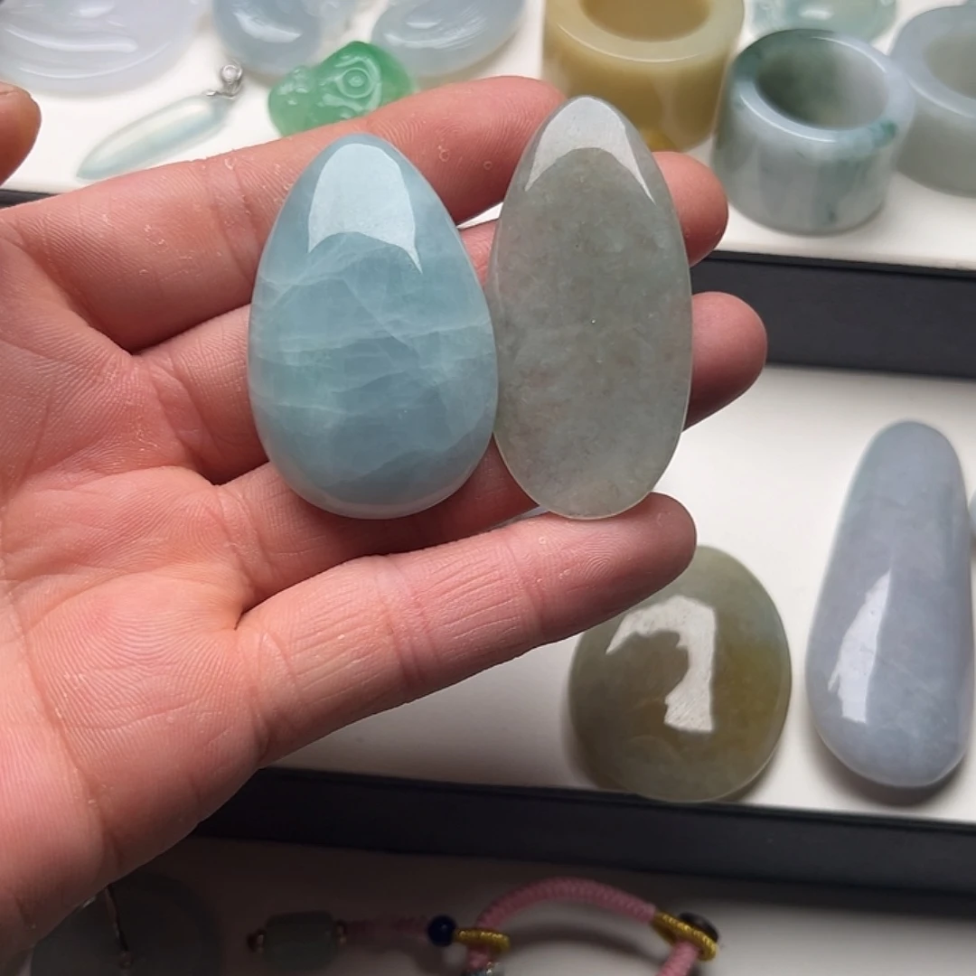 美***己翡翠未镶嵌颈饰天然翡翠钥匙扣……