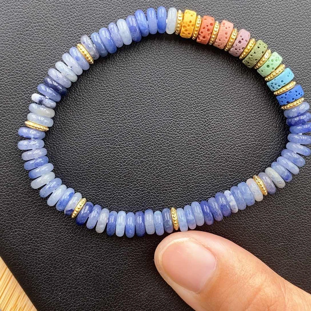 苏纪石（舒俱来）未镶嵌星际蓝算盘单圈