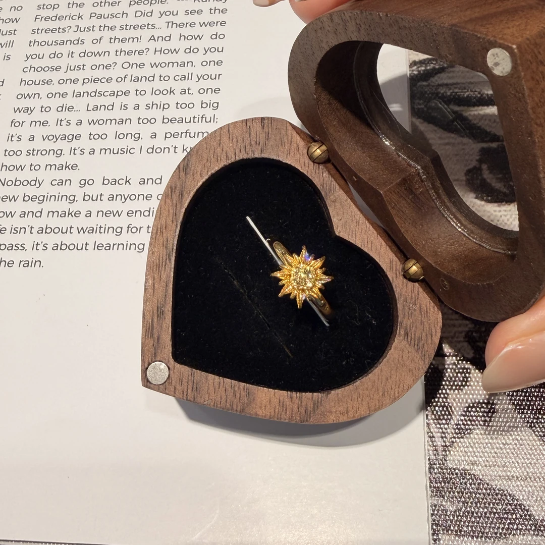 JA『炫彩太阳花戒指』5G黄金足金999 活口可调节