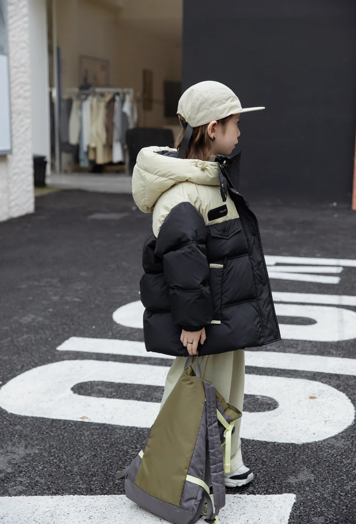 泡妈童装  TS冬季儿童休闲女童男童时尚羽绒服071