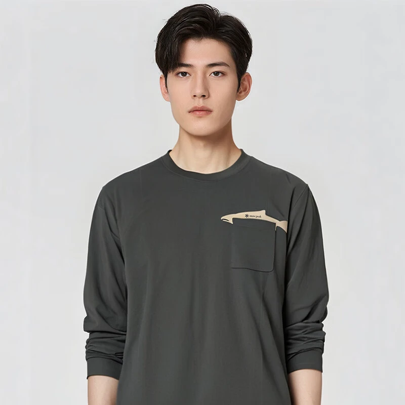 SnowPeak雪峰飞蝇钓户外TROUT PocketGraphic速干长袖T恤休闲上衣