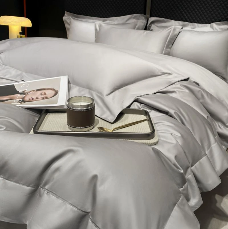 水星高端适用家纺家纺轻奢高级感A类长绒棉纯棉四件套柔软亲肤全