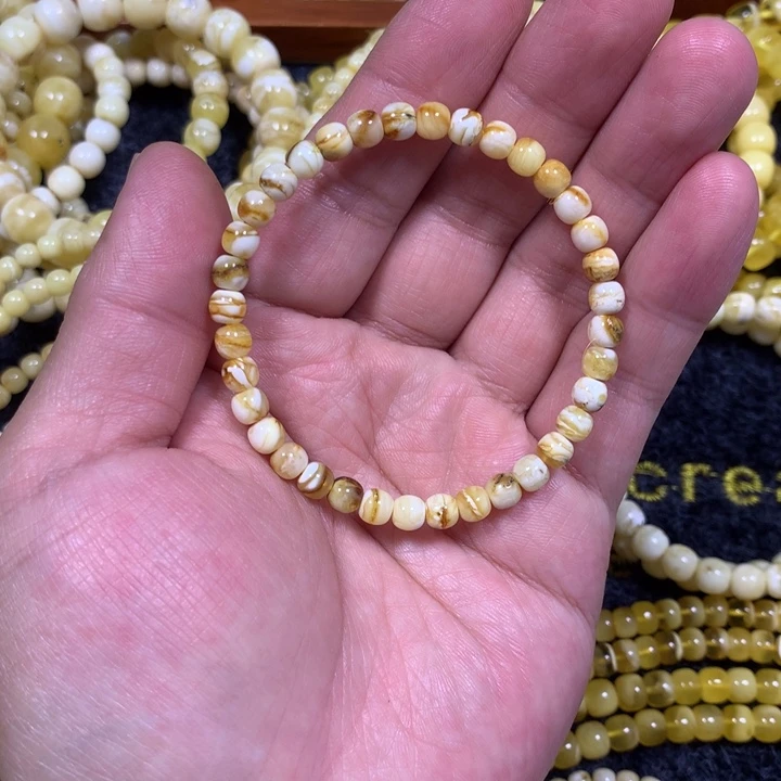 手链琥珀未镶嵌瑕疵5.5