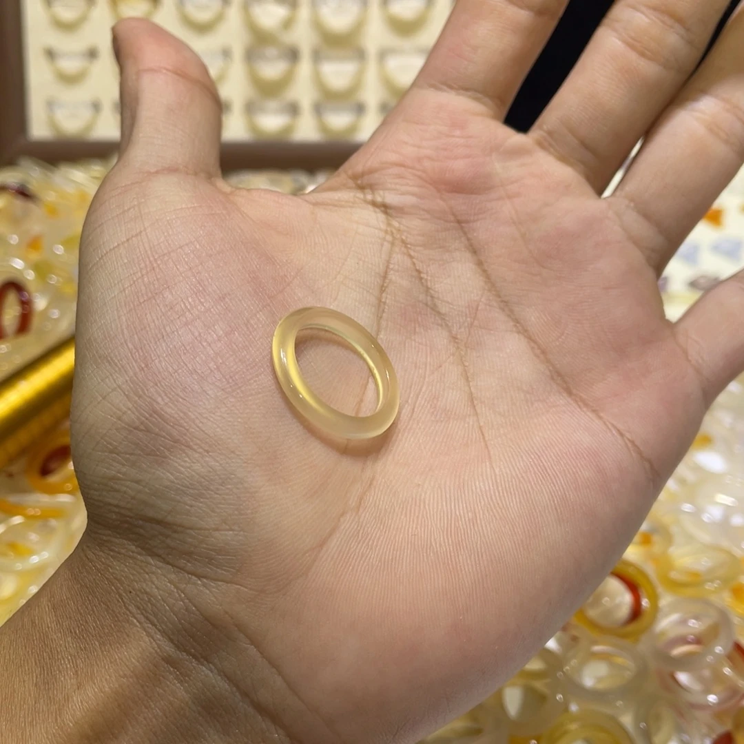 玛瑙/玉髓合金戒指8号港15