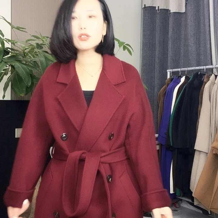 双面呢大衣801M码长款