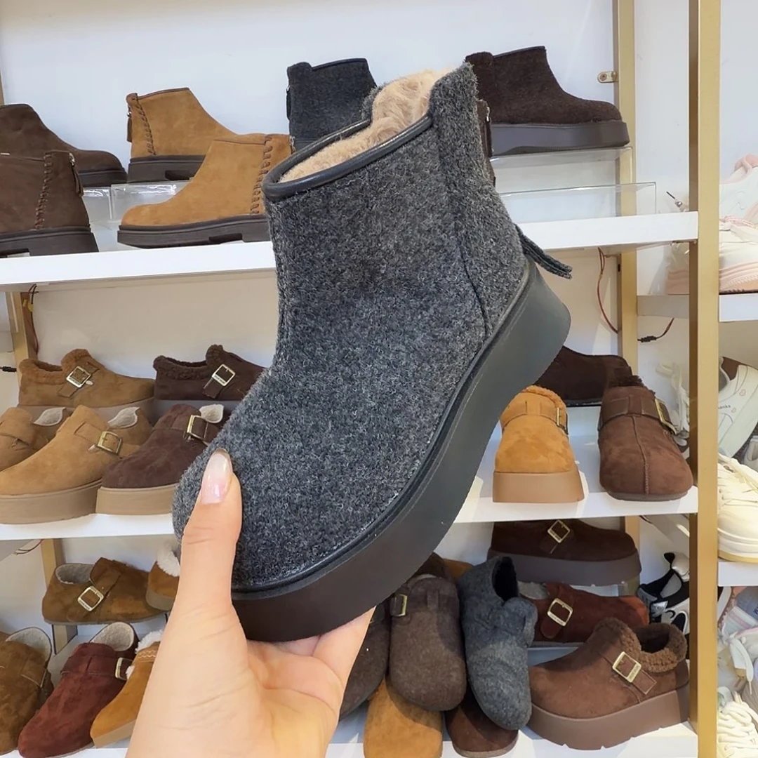 毛尼厚底加绒给编码去拍