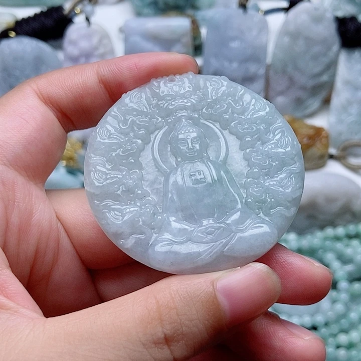 翡翠未镶嵌吊坠(不含链)1