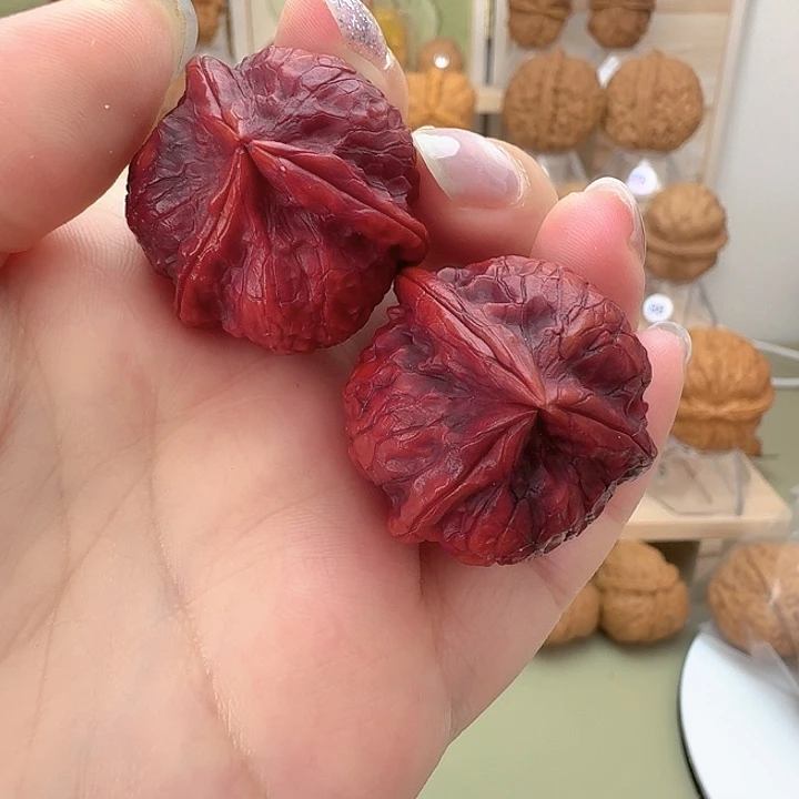 把件文玩核桃15号车彩闷三棱