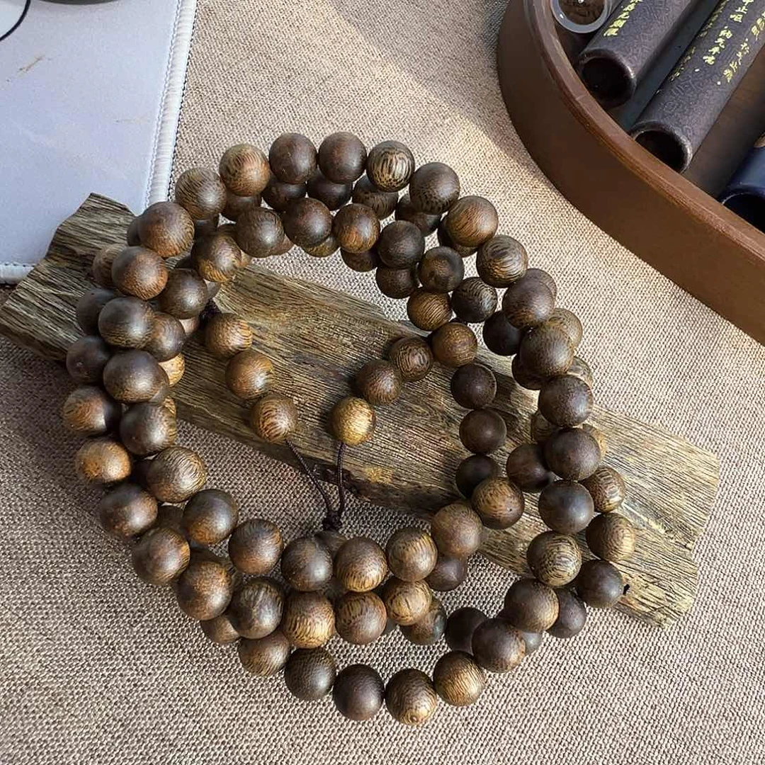 沉香手串圆珠09多圈多样性发其一